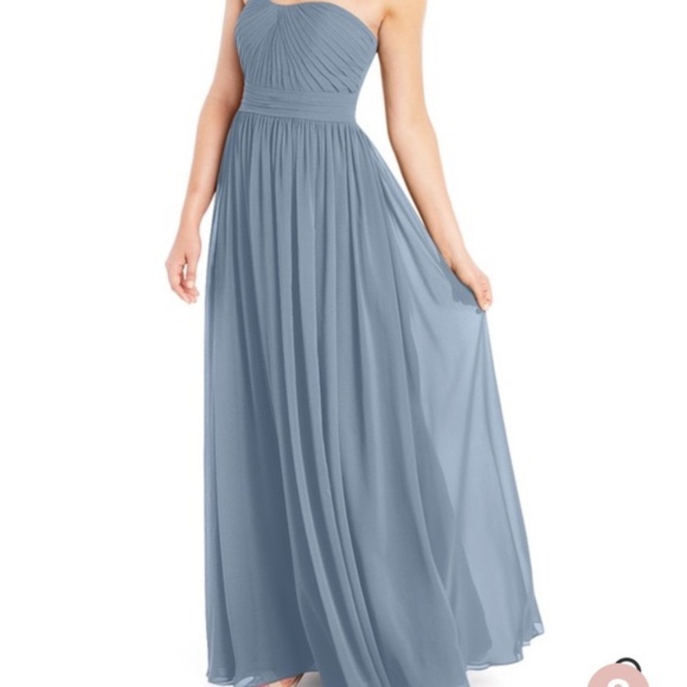 Azazie Milagros Dress in dusty blue
